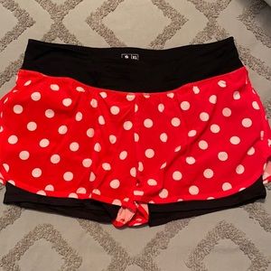 Sparkle athletic 2-in-1 polka dot running shorts